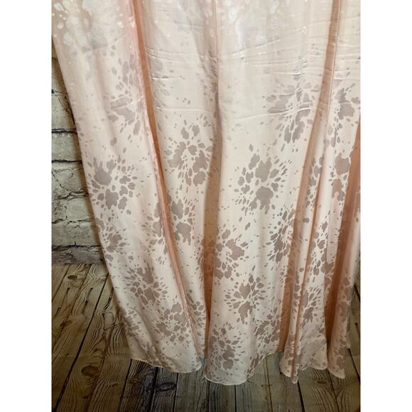Vintage d'ore Silk Dress Women 14 Pale Pink Beaded Draped Made In Hong Kong 90s - Picture 4 of 16